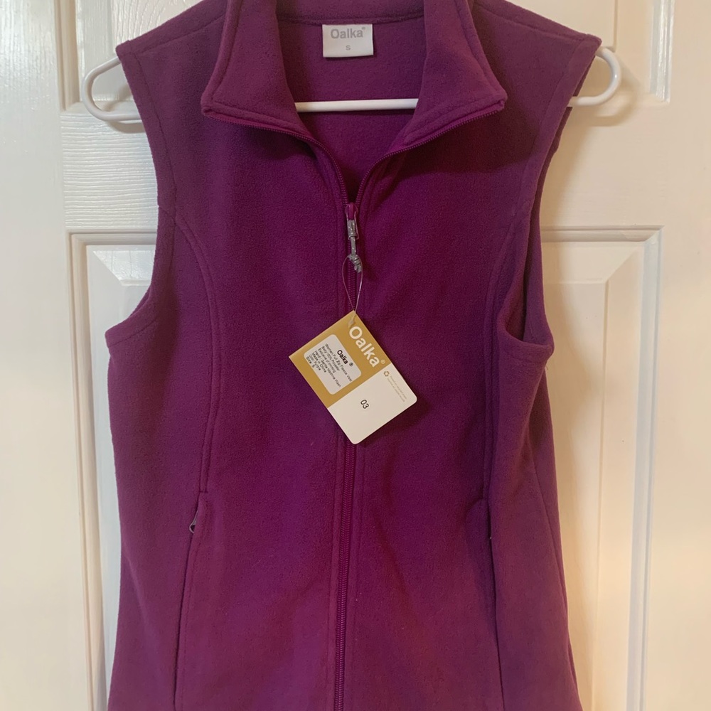 New Fleece Vest by OALKA/purple